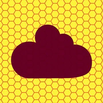Cloud download application web icon, flat design Stock Illustration