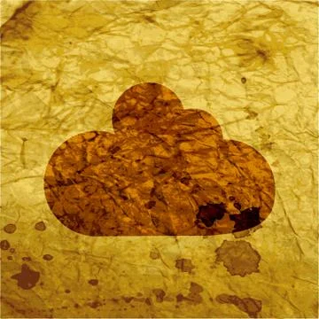 Cloud download application web icon, flat design Stock Illustration