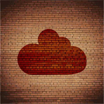 Cloud download application web icon, flat design Stock Illustration