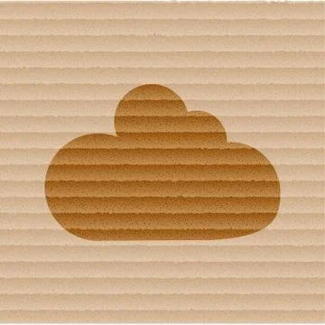 Cloud download application web icon, flat design Stock Illustration
