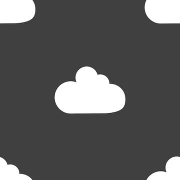 Cloud download application web icon.flat design. Seamless pattern. Stock Illustration