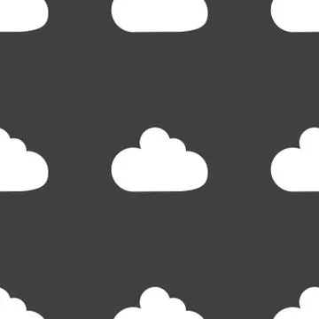 Cloud download application web icon.flat design. Seamless pattern. Stock Illustration