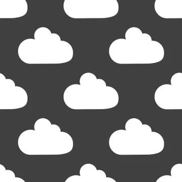 Cloud download application web icon.flat design. Seamless pattern. Stock Illustration