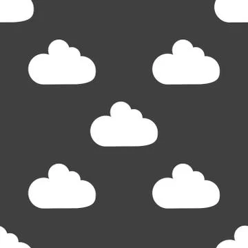 Cloud download application web icon.flat design. Seamless pattern. Stock Illustration