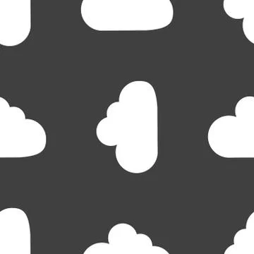 Cloud download application web icon.flat design. Seamless pattern. Stock Illustration