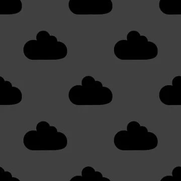 Cloud download application web icon.flat design. Seamless pattern. Stock Illustration