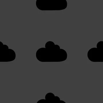 Cloud download application web icon.flat design. Seamless pattern. Stock Illustration