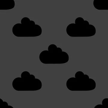 Cloud download application web icon.flat design. Seamless pattern. Stock Illustration