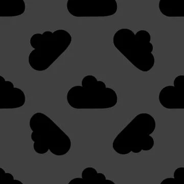 Cloud download application web icon.flat design. Seamless pattern. Stock Illustration