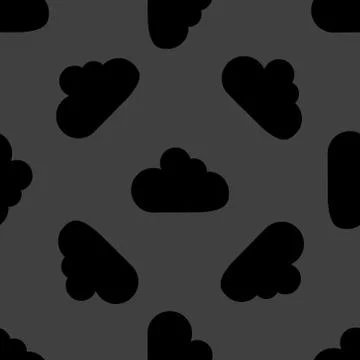 Cloud download application web icon.flat design. Seamless pattern. Stock Illustration