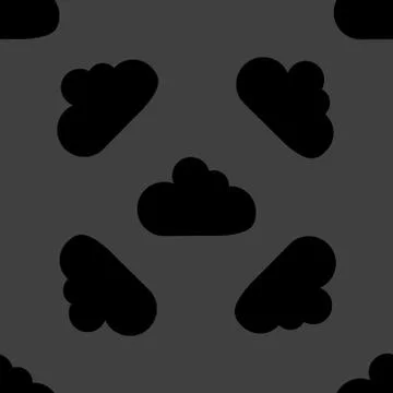 Cloud download application web icon.flat design. Seamless pattern. Stock Illustration