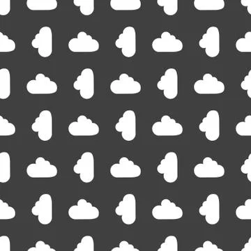 Cloud download application web icon.flat design. Seamless pattern. Stock Illustration