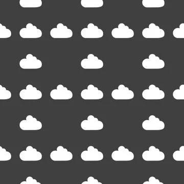 Cloud download application web icon.flat design. Seamless pattern. Stock Illustration