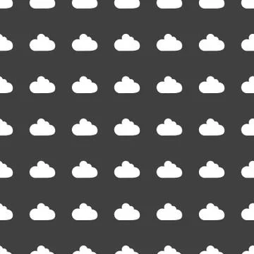 Cloud download application web icon.flat design. Seamless pattern. Stock Illustration