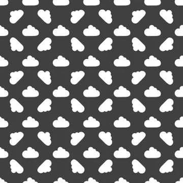Cloud download application web icon.flat design. Seamless pattern. Stock Illustration