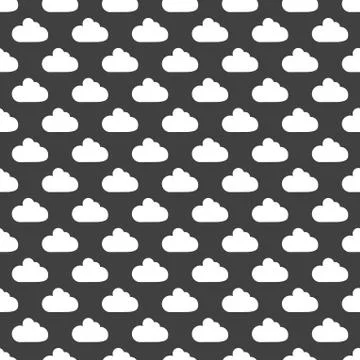 Cloud download application web icon.flat design. Seamless pattern. Stock Illustration