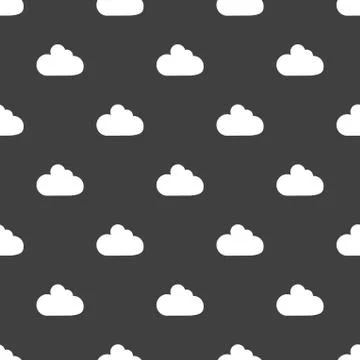 Cloud download application web icon.flat design. Seamless pattern. Stock Illustration