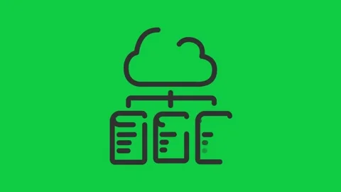 Cloud download graphic on green for data transfer solutions. 스톡 동영상 296634660