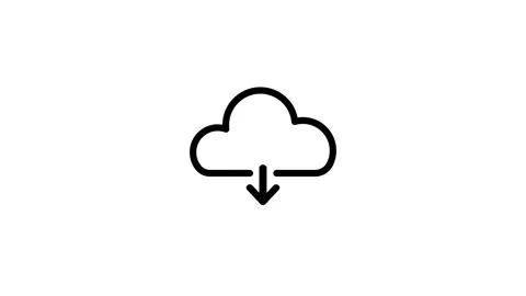 Cloud download icon on background Stock Footage 262848465