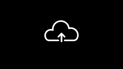 Cloud download icon on background Video stock 262848467