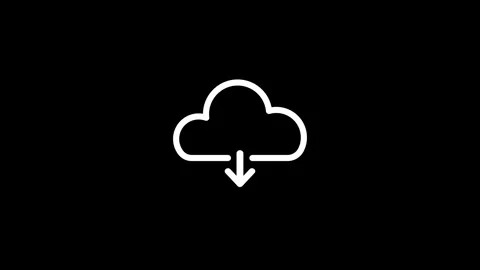 Cloud download icon on background Stock Footage 262848469
