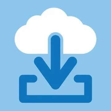 Cloud download icon Stock Illustration