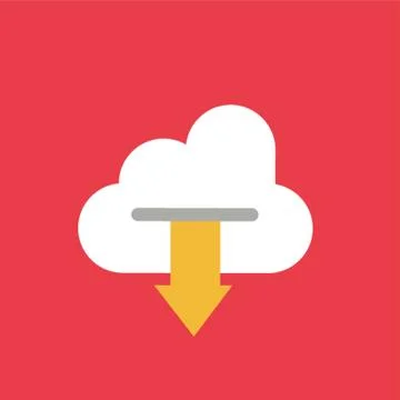 Cloud Download Icon Stock Illustration