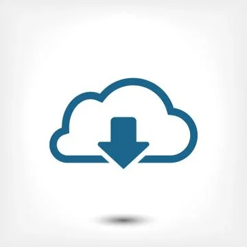Cloud download icon stock vector illustration flat design イラスト素材