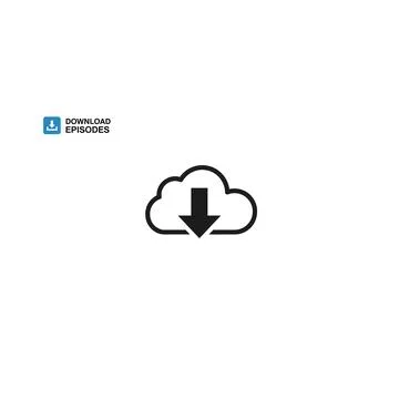 Cloud download icon symbol, data storage and transfer, technology concept Stock Illustration