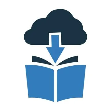 Cloud download icon, vector graphics イラスト素材