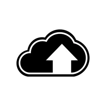 Cloud download icon on white background イラスト素材