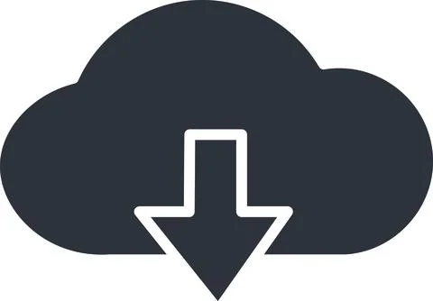 Cloud download Stock Illustration