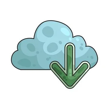 Cloud download illustration Stock Illustration