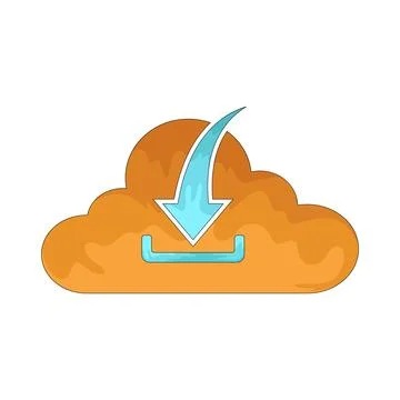 Cloud download illustration Stock Illustration
