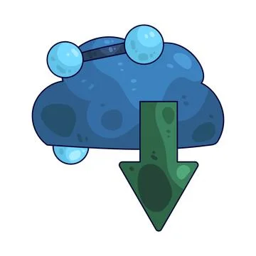 Cloud download illustration Stock Illustration