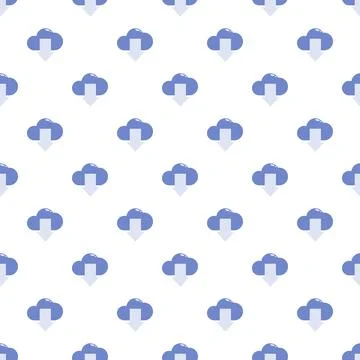 Cloud download pattern for data storage technology Stock Illustration