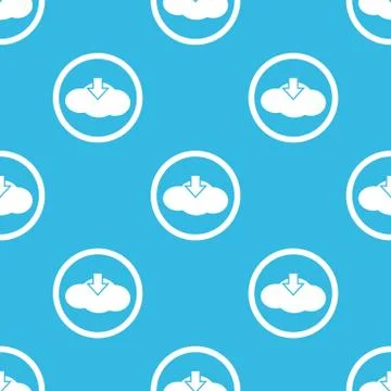 Cloud download sign blue pattern イラスト素材