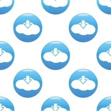 Cloud download sign pattern Stock Illustration