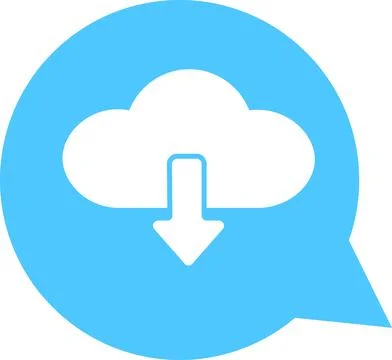 Cloud Download, Sync Data, Save to Cloud Stock Illustration