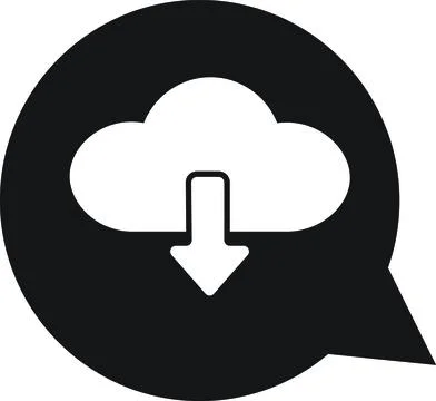 Cloud Download, Syncing Data, Cloud Computing Stock Illustration