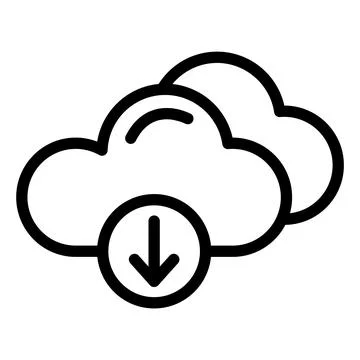 Cloud Download Vector Icon Design Illustration Stock Illustration