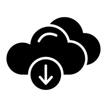 Cloud Download Vector Icon Design Illustration Stock Illustration