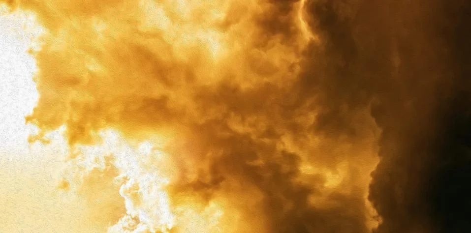 Cloud dramatic large. Sky sunlight cloudscape Background. Oil Paint filter Foto stock