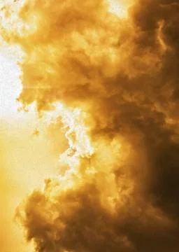 Cloud dramatic large. Sky sunlight cloudscape Background. Oil Paint filter 写真素材