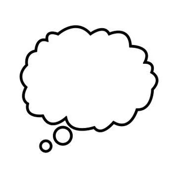 Cloud dream think talking design outline Illustrazione stock