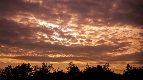 Cloud drift at sunset Stock Footage 89907914