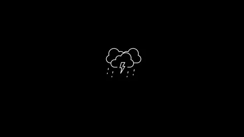Cloud, drizzle or rain, weather icon on white background. Cloud scape or rai Stock Footage 296867004