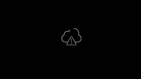 Cloud, drizzle or rain, weather icon on white background. Cloud scape or rai Stock Footage 296867136