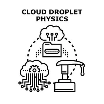 Cloud droplet physics concept vector illustration イラスト素材
