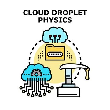 Cloud droplet physics concept vector illustration イラスト素材